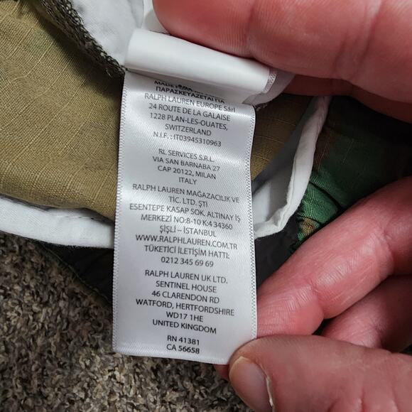 NWT Polo Ralph Lauren Cargo Shorts Youth 18 Camo Green Ripstop Cotton Drawstring - Picture 6 of 9